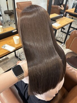 ルーツ(ROOTS) ブリーチなし×オリーブグレージュカラー