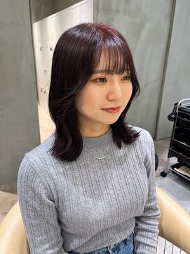 ロンドローズ 名古屋(Lond damaskRose) 顔周り ボブ 韓国 レイヤー ダブルカラー 名駅 リタッチ 436