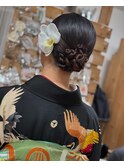 成人式振袖着付けタイトアップヘアアレンジ/立川/卒業式袴