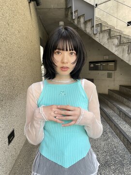 メゾンアクア 表参道(Maison ACQUA) ◎ボブウルフメルティーカラー似合わせカットウェーブミディアム