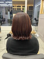 アウラヘアーサロン(aura hair salon)&nbsp;切りっぱなしボブ 暖色カラー