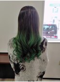 グリーンヘアカラー