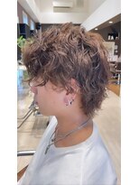 イースト(YEAST)&nbsp;パーマヘア ナチュラルブラウン ハッシュボブ