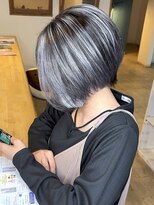 ブレイズヘアー(BLAZEhair) 【白髪ストレスフリー】脱白髪染めバレイヤージュ×ブリーチ2回
