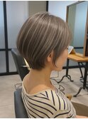 ボブ/ショートボブ/ハイライト/40代/50代/大人女性/白髪ぼかし