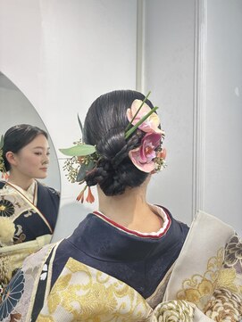 アオ(AO。) 成人式/成人式ヘア/着物/振袖ヘアアレンジ/振袖着付け/振袖