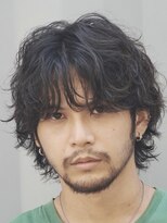 フィフス トウキョウ (fifth TOKYO) 渋谷ルーズパーマメンズカットシースルーマッシュセンターパート