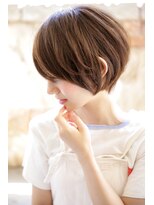 カライングドゥ(ing deux) 大人可愛い20代30代40代黒髪前下がりショートボブ丸みショート◎