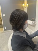 定番グレージュショートウルフ◎大人デザインカラーで透明感