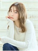 透明感ベージュのふんわりレイヤー【城野駅】