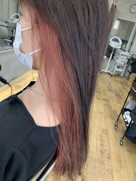 ヘアアンドメイク アリス(hair&make ALICE produce by COLT) インナーカラー　オレンジ　エノグ