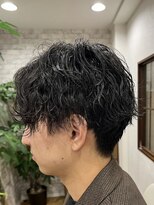 ジェービーヘア 稲毛(jb hair)&nbsp;刈り上げセンターパート/波巻きツイストスパイラル/稲毛