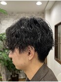 刈り上げセンターパート/波巻きツイストスパイラル/稲毛