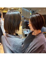 ネオリーブ モカ 川崎チネチッタ店(Neolive mocca) ショートボブ×グレージュ