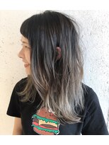 エイト 福岡天神店(EIGHT fukuoka)&nbsp;【EIGHT福岡】nabe_コントラストバレイヤージュシアシルバー☆