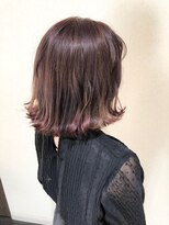 スーパーカット 元町店(SUPER CUT) 切りっぱなしボブ 紫カラー グラデーションカラー 外ハネ