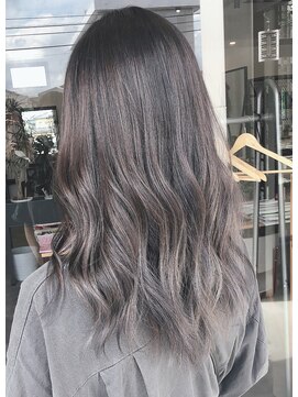 ナンバー(number+) 20代30代大人可愛い艶感アッシュグレージュケアブリーチ