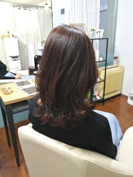 モンスティル(MON STYLE) 【秋冬らしくチョコベージュ!】大人かわいいミディアムレイヤー