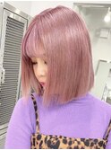 ハイピンク☆ボブ[新宿駅/ショコラベージュ/ベビーバング]