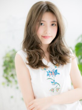 レアワンハナレ センター北美容院(lea/1 HANARE) センター北/髪質改善/ミントベージュ☆大人な波巻きロングc