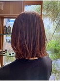 orange brown×layer bob