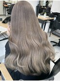 ダブルカラーハイトーングレージュホワイトベージュ髪質改善韓国