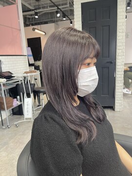 リーオオサカ(Lee Osaka) 【カット+カラー】サイドレイヤー×ラベンダー/新出