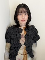 小顔前髪顔周りレイヤー×グレージュカラー デザインカラー