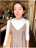 【伸ばしかけ前髪】アップバングボブ