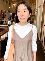モク 大阪梅田店(MOK)&nbsp;【伸ばしかけ前髪】アップバングボブ