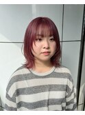顔周りレイヤー レイヤーカット ダブルカラー
