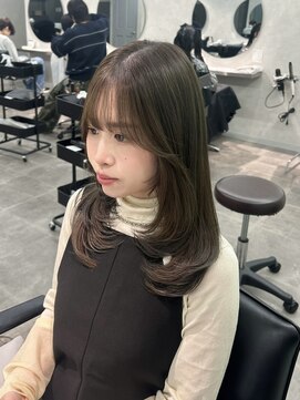 ジーニー 千葉(GENiE) オリーブグレージュ/ダブルカラー/レイヤー/千葉【白井愛海】