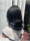 ブリーチなしブルーブラックカラー
