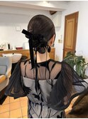 ヘアアレンジ/タイトアレンジ/リボン
