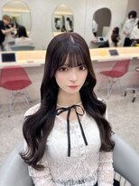 韓国風ヘア/くびれ/ヨシンモリ/チェリーブラウン髪質改善/西新宿