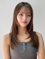 エトラ 渋谷店(etora) 小顔 前髪 レイヤーカット チェリーブラウン"