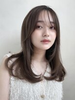 ザックラフィネ(ZACC raffine)&nbsp;ミディアムレイヤー/オリーブグレージュ/シースルー前髪/2way