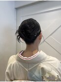 お着物ヘアセット×タイトヘア