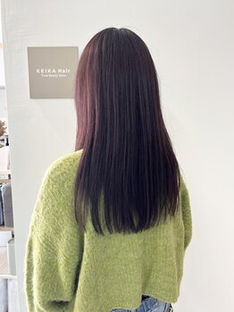 ケイカヘア(KEIKA Hair)の写真/ナチュラルな質感と手触りが好評のKEIKAの縮毛矯正で思わず触れたくなるストレートヘアを叶えませんか？