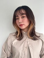 カバーヘア ブリス 上尾西口店(COVER HAIR bliss)&nbsp;外国人風イヤリングカラー小顔ハッシュカットp1上尾10代20代