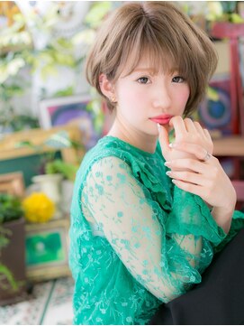 カバーヘア ブリス 戸田公園西口店(COVER HAIR bliss) 大人可愛いハイトーンフェザーパーマボブレイヤーc720代30代40代