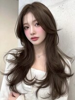 クイーン バイ ノイズ 西院(QUEEN by noism)&nbsp;ナチュラルレイヤートレンドカラー韓国風シースルーバング