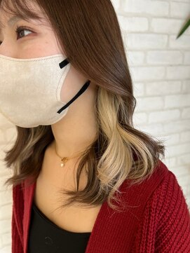 ビスイル 秋葉原店(Vis ill) 髪質改善グラデーションインナーカラーベージュハイトーン