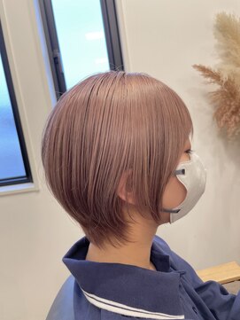 ハイク(HYKE) 丸みショートボブ×スモーキーピンクベージュ