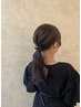 【MOE限定】結んでもおろしても可愛いナチュラルカラー+カット+簡単アレンジ
