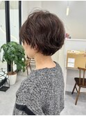 髪質改善/パーマ/ショート/クセをいかしたショートボブ