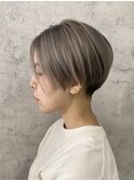 外国人風バレイヤージュ/ハイライトカラー/アッシュグレージュ