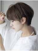 マッシュショート 大人可愛いショートヘア 艶カラー 30代40代
