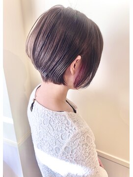 ネオリーブチノ 登戸店(Neolive cino) インナーカラー/斜めバング/グレージュカラー/シルキーベージュ