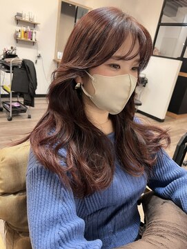 オリジンアド(ORIGIN+) 顔まわり/韓国/レイヤーカット/pink beige